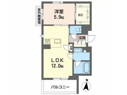 ビィアン アテリア(1LDK/3階)の間取り写真