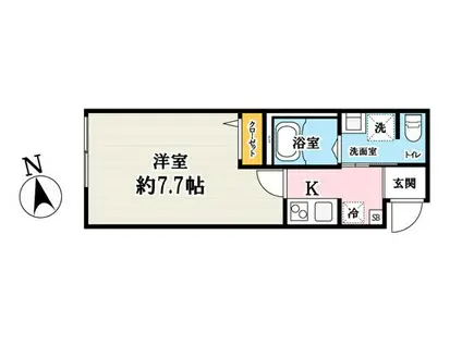 モンターニャ・グランデ東岩槻B(1K/1階)の間取り写真