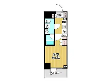 ベルグレード川崎AZ(1K/3階)の間取り写真