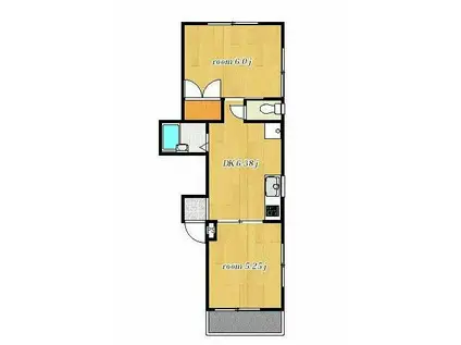 シャトー上星川(2DK/3階)の間取り写真
