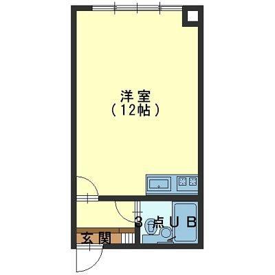 藤ビル(ワンルーム/2階)の間取り写真