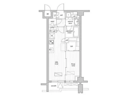レジデンス桜新町ガーデン(1LDK/2階)の間取り写真