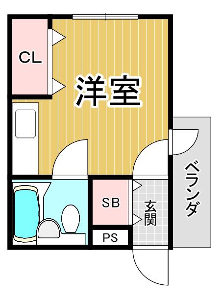 ステラハウス4-800(ワンルーム/3階)の間取り写真