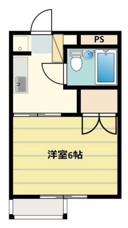メゾン小名(1K/2階)の間取り写真