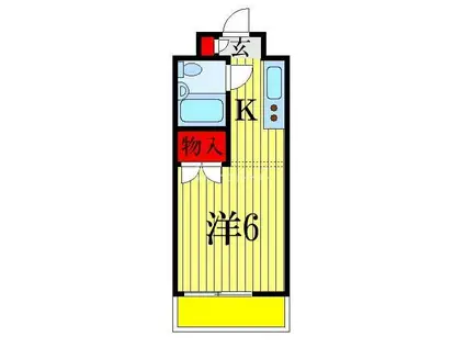 メゾンエステルナ西千葉(1K/4階)の間取り写真