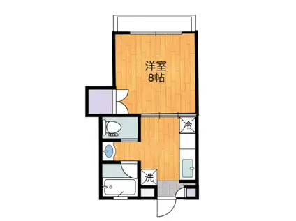 ウィステリア天神(1DK/2階)の間取り写真