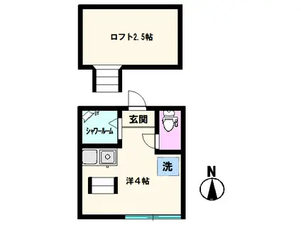 メゾンN.R(ワンルーム/2階)の間取り写真