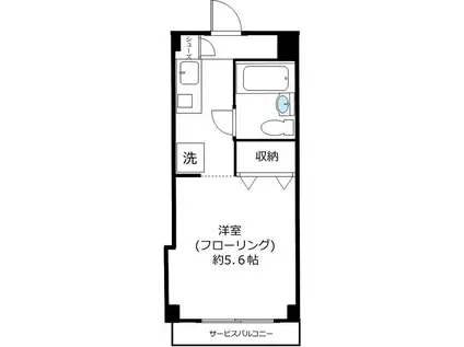 SK13(1K/2階)の間取り写真