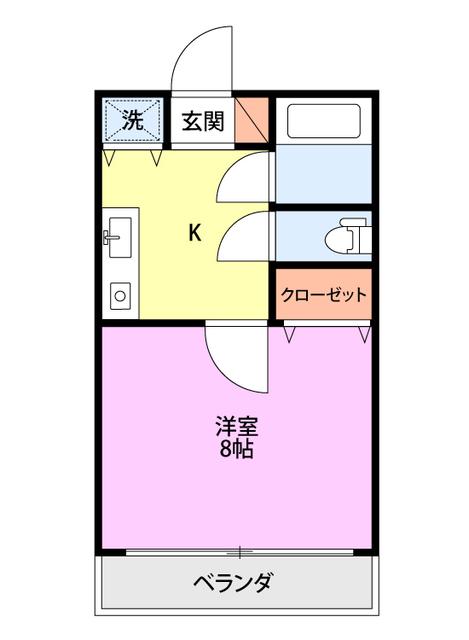 アーバンエスポワール(1K/2階)の間取り写真