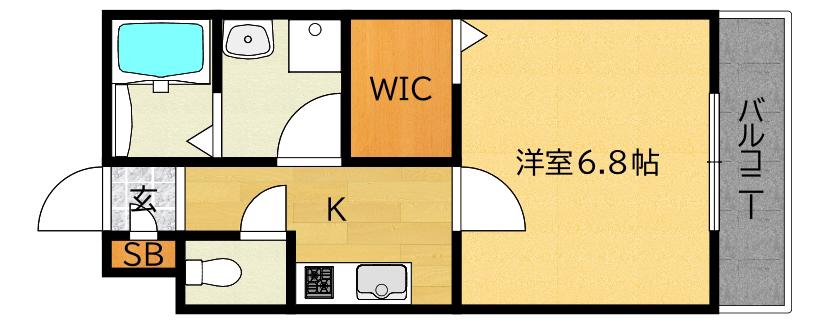 ケイメゾン(1K/3階)の間取り写真