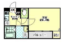 ONE PEACE(1K/2階)の間取り写真