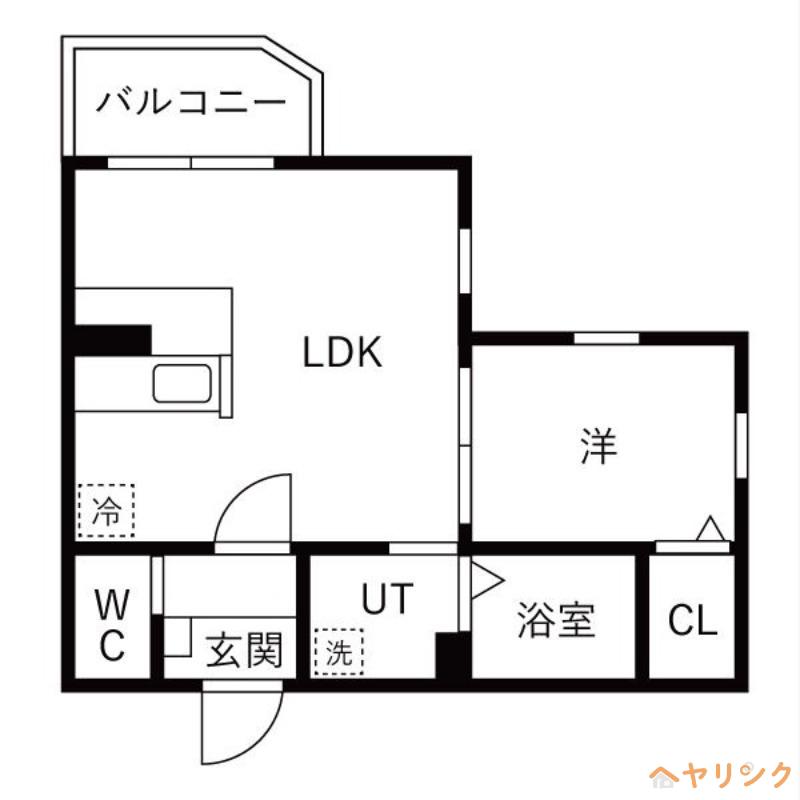 ジュエル喜多山II(1LDK/1階)の間取り写真