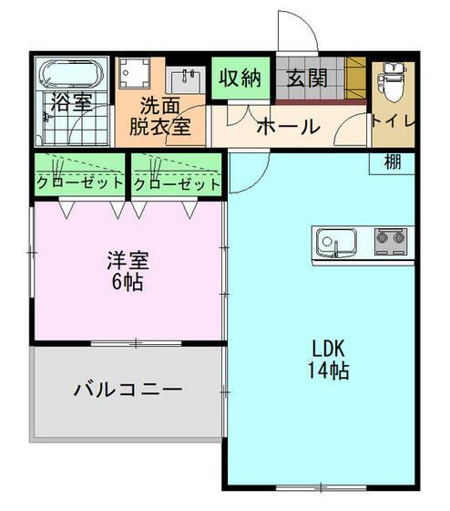 CULMINE(1LDK/2階)の間取り写真