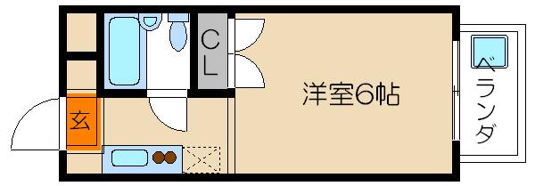 TTMハイツ(1K/3階)の間取り写真