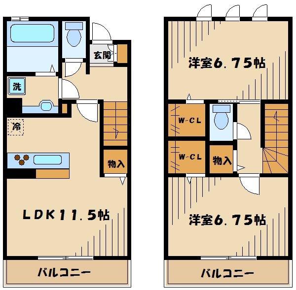 プレジオ(2LDK/1階)の間取り写真
