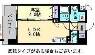 ミラージュパレス福山駅前(1LDK/7階)の間取り写真