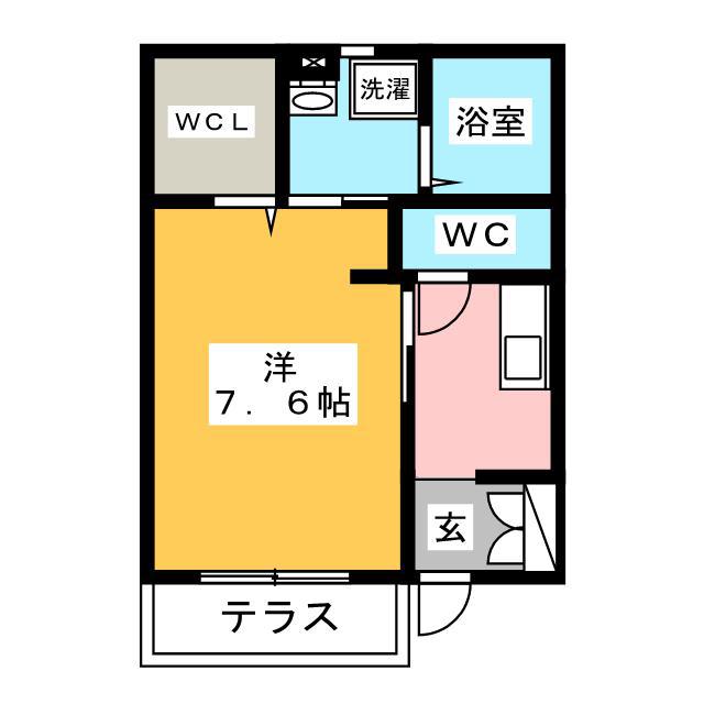ロータスメゾン(1K/1階)の間取り写真