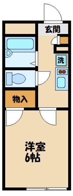 レオパレス金森(1K/2階)の間取り写真