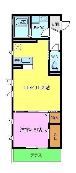 コートハウス アージュ(1LDK/3階)の間取り写真