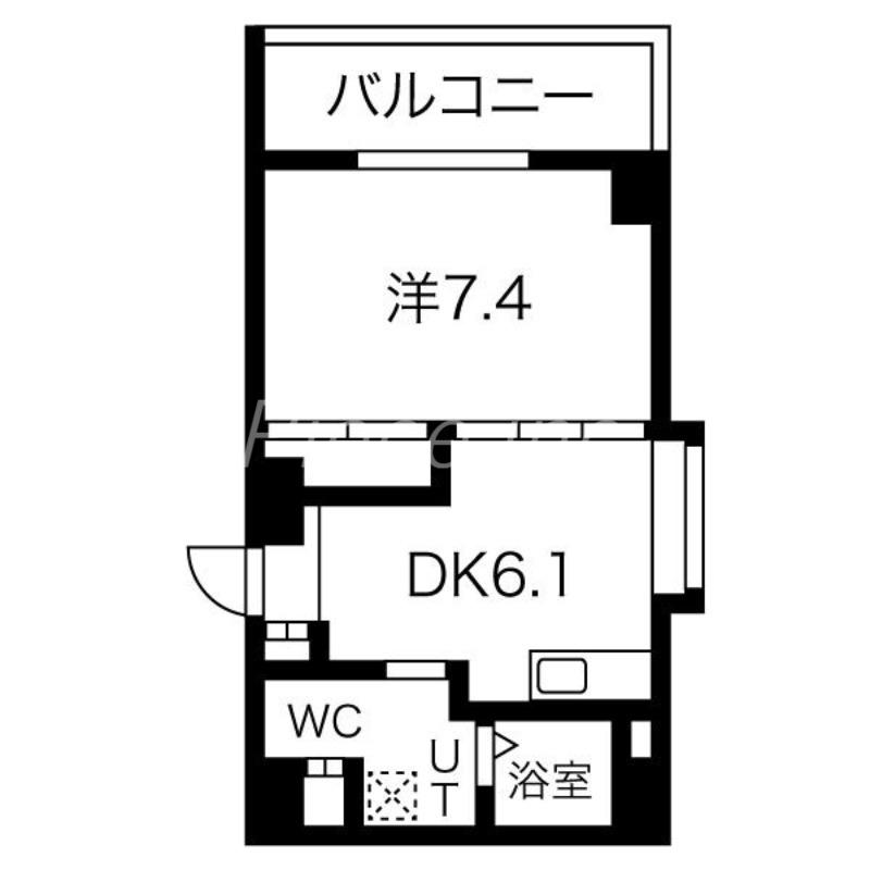 アエラス(1DK/6階)の間取り写真