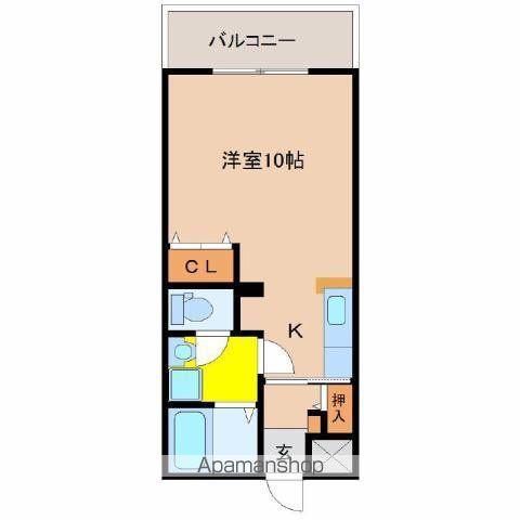 ツーエヌマンション(ワンルーム/3階)の間取り写真
