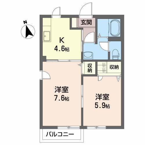 シャーメゾンSOWA(2K/1階)の間取り写真