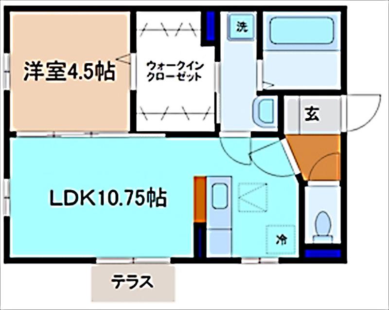 北陸鉄道石川線 馬替駅 徒歩25分 2階建 築15年(1LDK/1階)の間取り写真