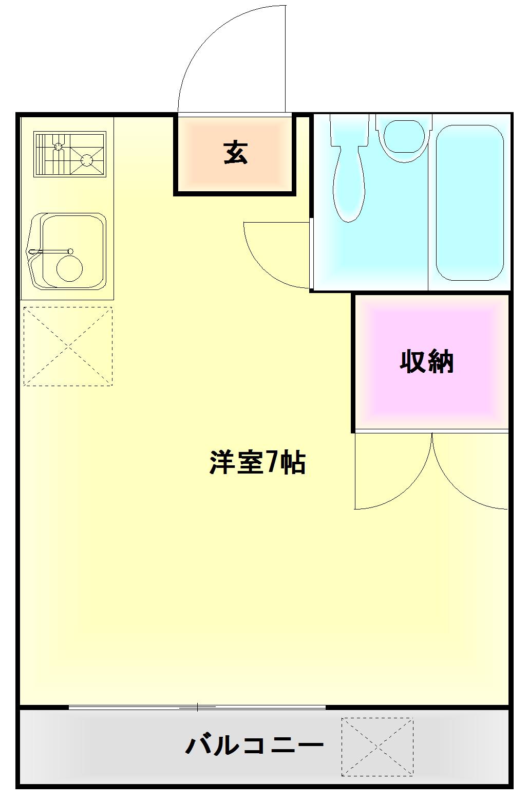 天杉ビル(ワンルーム/5階)の間取り写真