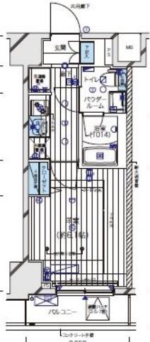 メインステージ北千住V(1K/4階)の間取り写真