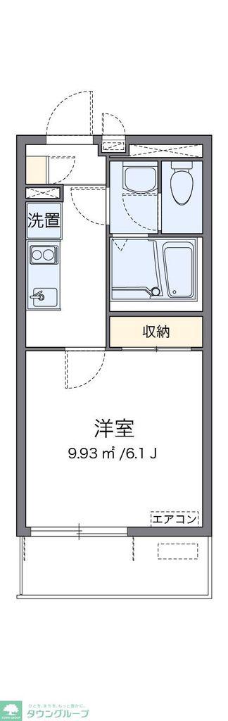 クレイノウィステリアIV(1K/3階)の間取り写真