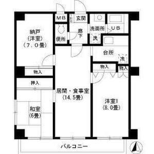 ファミールコジマ(3LDK/2階)の間取り写真
