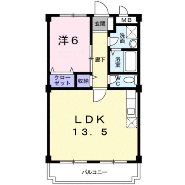 アムールリベルテ18(1LDK/2階)の間取り写真