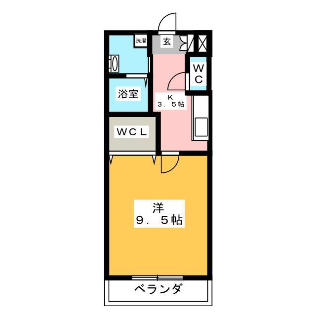 ロイヤルマンション本町(1K/4階)の間取り写真