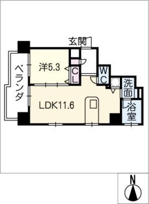SK BUILDING-501(1LDK/4階)の間取り写真
