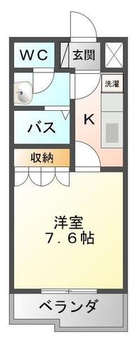 ハイツルミナス(1K/1階)の間取り写真
