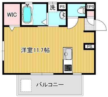 PLEIN SOLEIL平良山手(ワンルーム/3階)の間取り写真