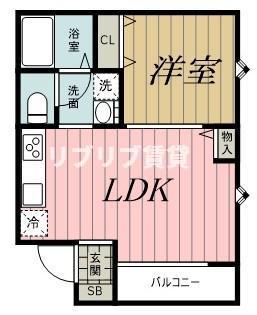 MON AMOUR KAREN 東千葉(1LDK/3階)の間取り写真