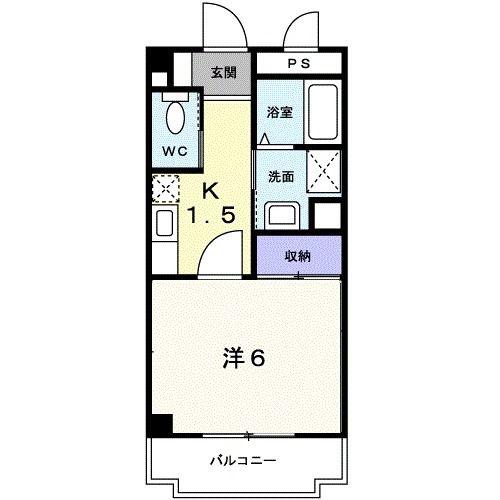 サンヒルズ壺屋(1K/2階)の間取り写真