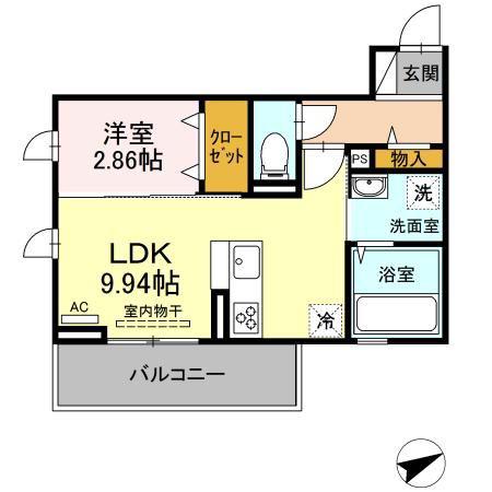 セレブ日吉(1LDK/3階)の間取り写真