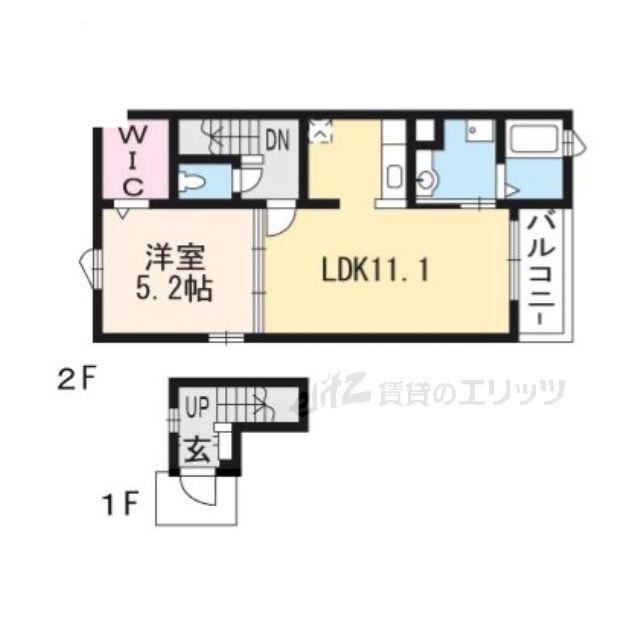 センターロードヒムロ(1LDK/2階)の間取り写真