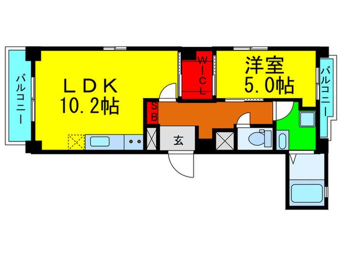 リーベンブフト(1LDK/1階)の間取り写真