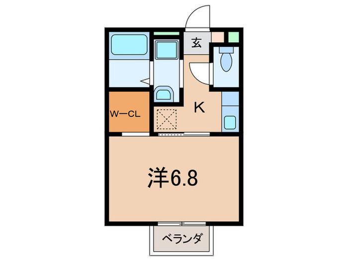 ブルーメ本山北(1K/1階)の間取り写真