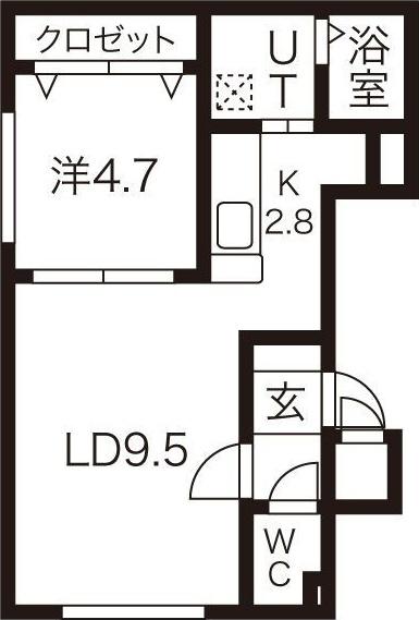 COMS TITI(1LDK/3階)の間取り写真