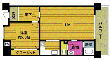 エスバイエルマンション(1LDK/3階)の間取り写真