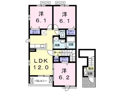 BERG (3LDK/2階)の間取り写真