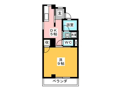 サンハイツ戸崎(1DK/3階)の間取り写真