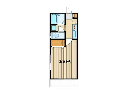 ビレッジヒル(1K/3階)の間取り写真