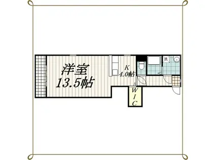 ラフィーネT・K(ワンルーム/3階)の間取り写真