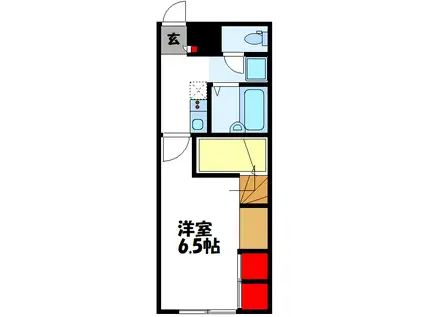レオパレスリバティ菰田(1K/2階)の間取り写真