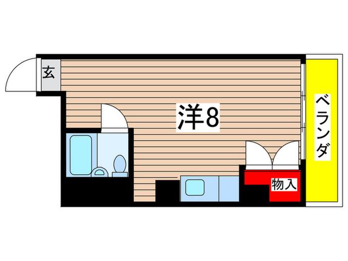 浅井ビル(ワンルーム/3階)の間取り写真